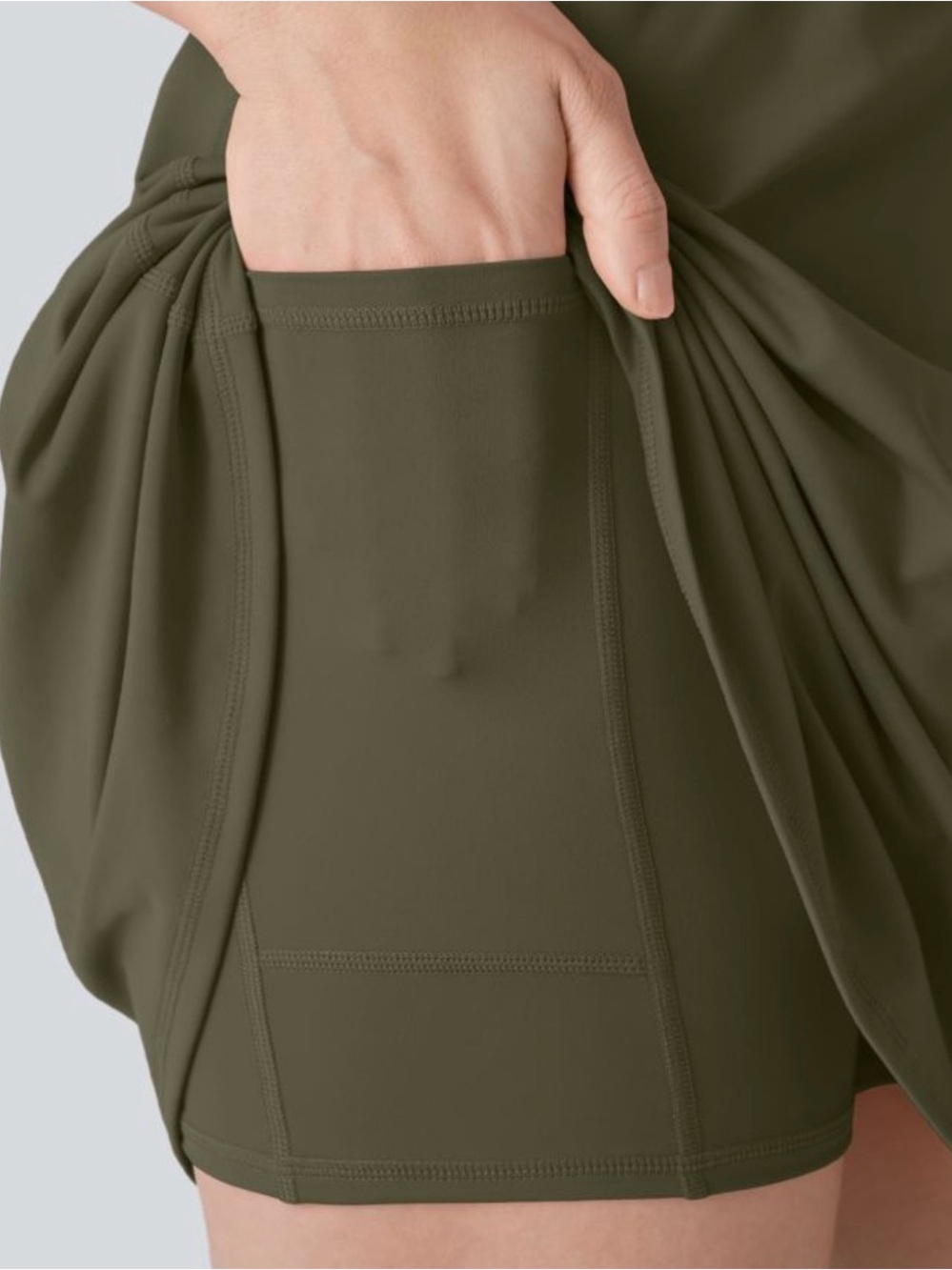 Olive Tennis Dress - Picture 3 of 4